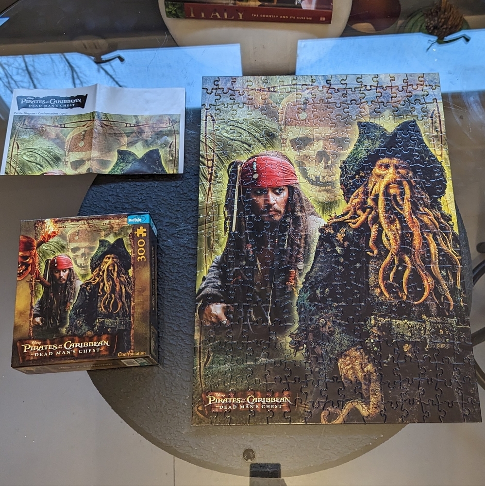 Pirates Of The Carribean Movie 300 PC Puzzle Game Depp Sparrow with Poster